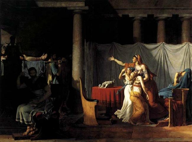 Jacques-Louis  David The Lictors Returning to Brutus the Bodies of his Sons oil painting picture